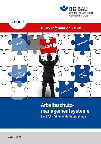 Titelbild der DGUV Information 211-019 "Arbeitsschutzmanagementsysteme" - ein Erfolgsfaktor für Unternehmen