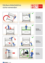 Titelbild Flyer Fahrbare Arbeitsbühne sicher verwenden
