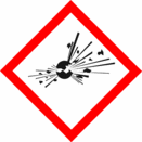 Sicherheitszeichen GHS01 Explodierende Bombe nach GHS Verordnung