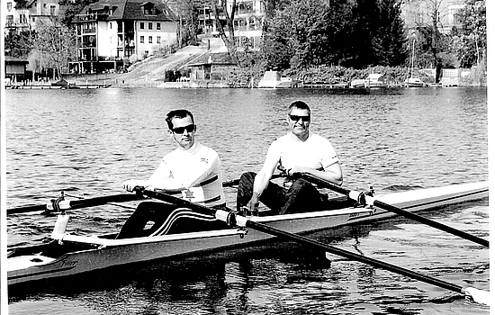 Die Geschäftsführer Olaf Kaska (links) und
Christoph Leschka (rechts) haben über den
Rudersport zusammengefunden.