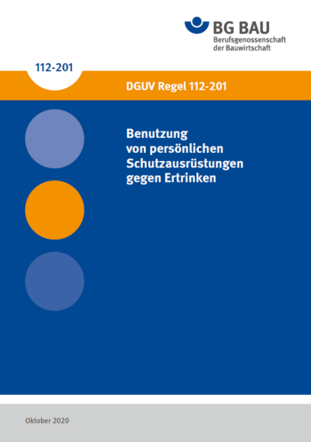 Titelbild DGUV Regel 112-201 Benutzung von persönlichen Schutzausrüstungen gegen Ertrinken