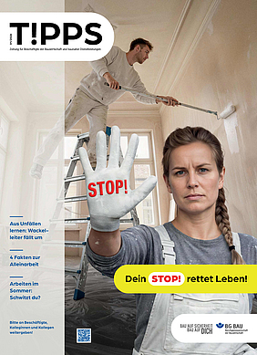 Titelbild der T!PPS - Zeitung für Beschäftigte der Bauwirtschaft, Ausgabe 1-2026.