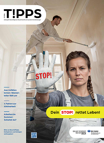 Titelbild der T!PPS - Zeitung für Beschäftigte der Bauwirtschaft, Ausgabe 1-2026.