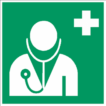 Sicherheitszeichen Rettungszeichen - Arzt E009