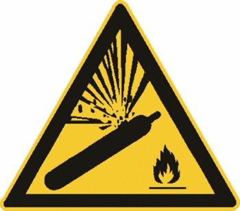 Warnung vor Gasflaschen, Sicherheitszeichen W029 Warnung vor Gasflaschen, Sicherheitszeichen W029