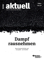 Titelblatt der Zeitschrift BG BAU aktuell Ausgabe Tiefbau 1/2021