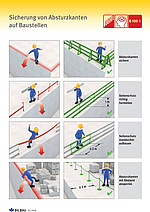 Titelflyer Sicherung von Absturzkanten auf Baustellen