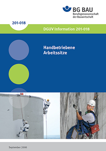 Titelbild DGUV Information 201-018 Handbetriebene Arbeitssitze