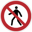 Sicherheitszeichen Verbotszeichen - Für Fußgänger verboten P004