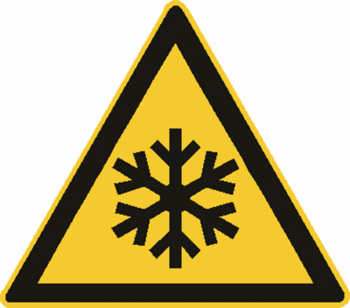 Sicherheitszeichen Warnzeichen - Warnung vor niedriger Temperatur/Frost W010