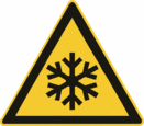 Sicherheitszeichen Warnzeichen - Warnung vor niedriger Temperatur/Frost W010