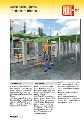 Titelbild Baustein B 136 Deckenschalungen/Tragkonstruktionen