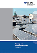 Titelbild Flyer Montage von Photovoltaikanlagen - aber sicher