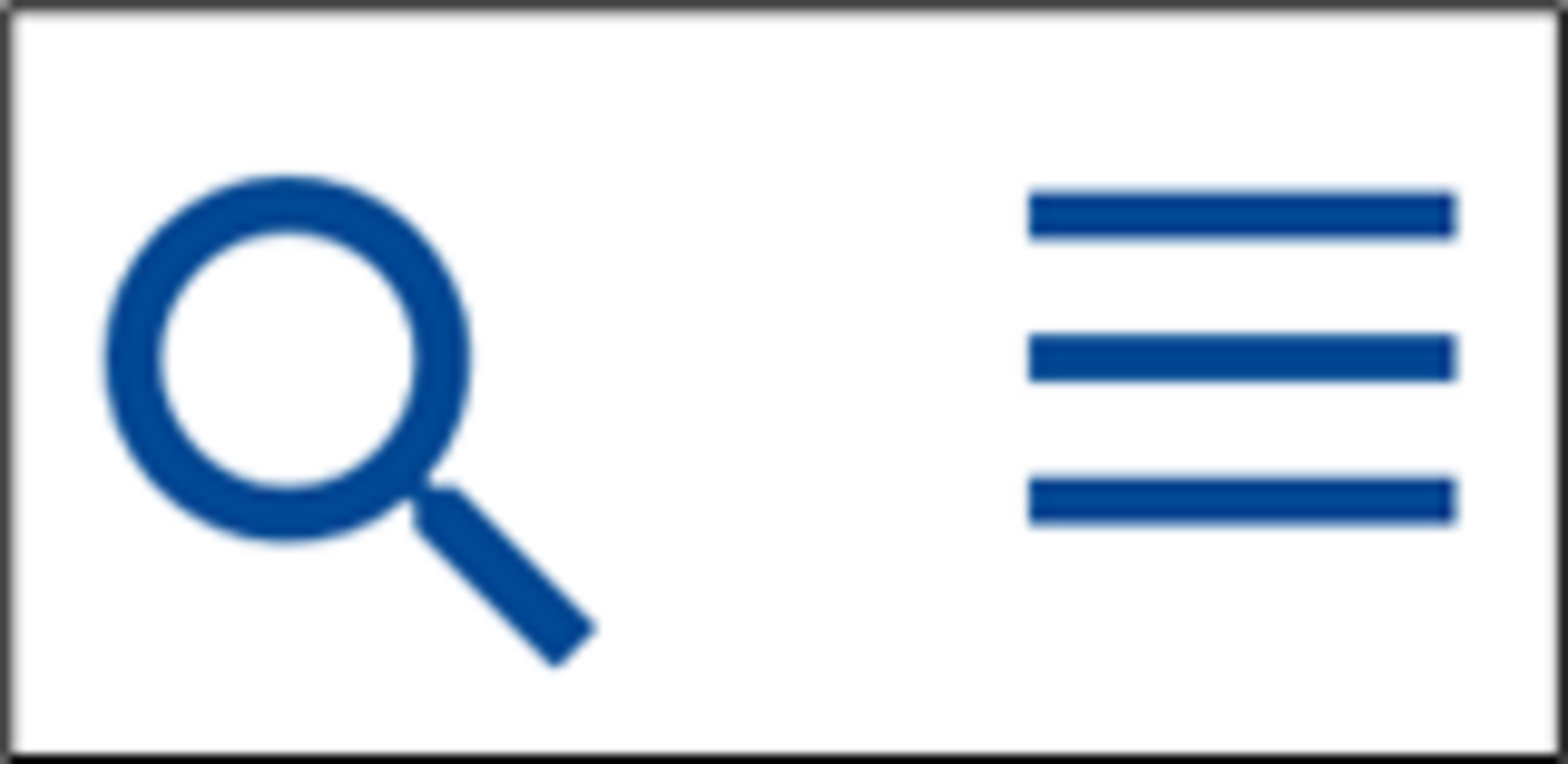 Lupe f&uuml;r Suchfunktion und drei &uuml;bereinanderliegende Striche f&uuml;r das Haupt-Men&uuml;