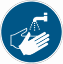 Sicherheitszeichen Gebotszeichen - Hände waschen M011