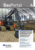 Titelbild  BauPortal Ausgabe 4-2023: Kampfmittelsanierung des Dethlinger Teichs 