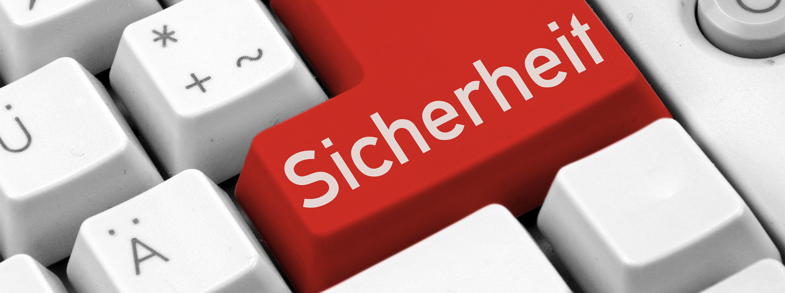 Eine Tastatur mit der Aufschrift Sicherheit.
