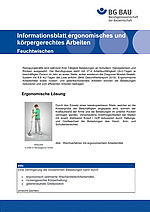 Informationsblatt ergonomisches und körpergerechtes Arbeiten: Feuchtwischen