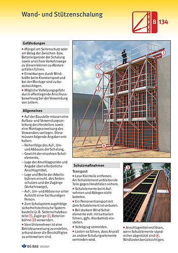 Titelbild Baustein B 134 Wand- und Stützenschalung
