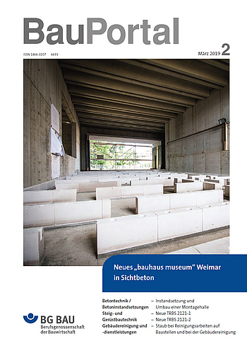 Titelbild der Zeitschrift BauPortal 2-2019