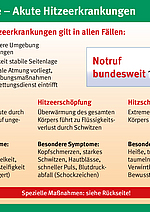 Erste-Hilfe-Rettungskarte Akute Hitzeerkrankungen