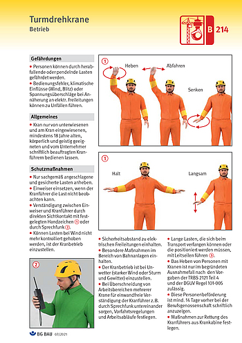 Titelbild Baustein B 214: Turmdrehkrane - Betrieb