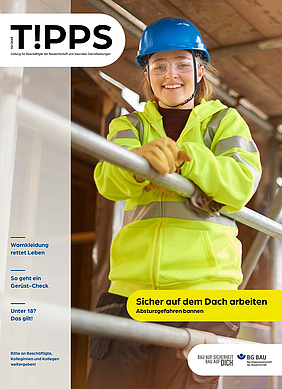 Titelbild der T!PPS - Zeitung f&uuml;r Besch&auml;ftigte der Bauwirtschaft, Ausgabe 2-2025.