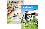 Collage der Titelbilder von BG BAU aktuell 2-2026.