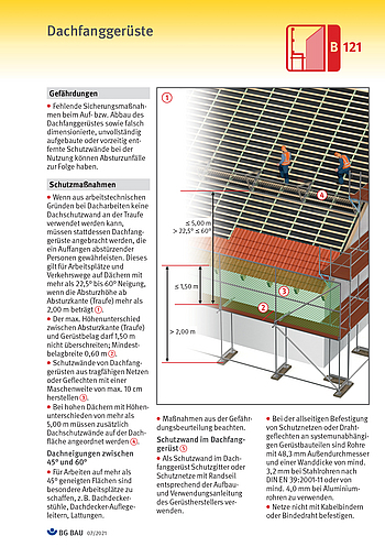 Titelbild Baustein B 121 Dachfanggerüste