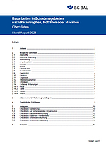 Handlungshilfe Bauarbeiten in Schadensgebieten nach Katastrophen, Notfällen oder Havarien