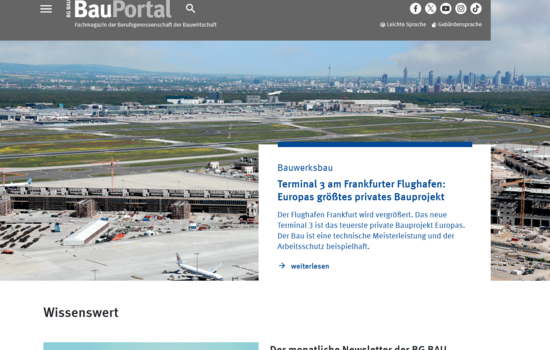 Screenshot zum Web-Magazin der BauPortal 1-2024