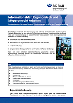 Informationsblatt ergonomisch und körpergerecht Arbeiten: Rucksacksystem