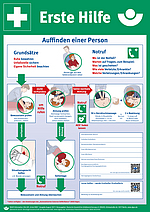 Titelbild der DGUV Information 204-001 Erste Hilfe Plakat (A2)