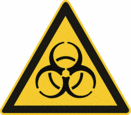 Sicherheitszeichen Warnzeichen - Warnung vor Biogefährdung W009