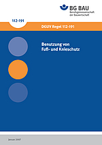 Titelbild DGUV Regel 112-191 Benutzung von Fuß- und Knieschutz