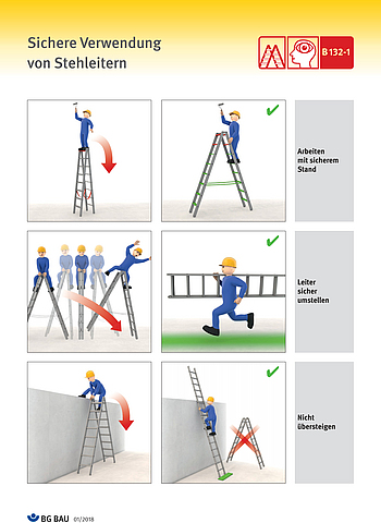 Flyer Sichere Verwendung von Stehleitern