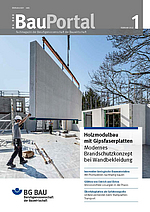 Titelseite Zeitschrift BauPortal 1-2022