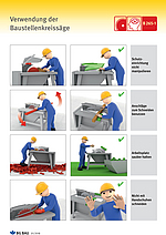 Flyer Verwendung der Baustellenkreissäge