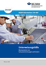 Titelbild DGUV Information 210-007.