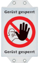 Gerüst gesperrt (transparente Tasche)