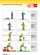 Flyer Arbeiten mit der Kettensäge