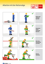 Flyer Arbeiten mit der Kettensäge