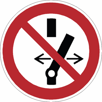 Sicherheitszeichen Verbotszeichen - Schalten verboten P031