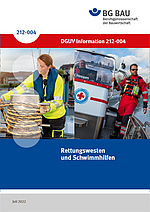 Titelbild für die DGUV Information: 212-004 Rettungswesten und Schwimmhilfen