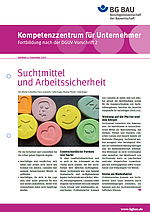 Titelbild des Kompetenzzentrums "Suchtmittel und Arbeitssicherheit".