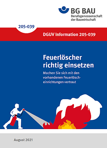 DGUV Information 205-039 Feuerlöscher richtig einsetzen