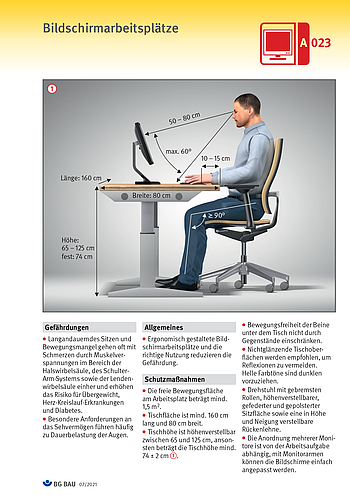 Titelbild Baustein A 023 Bildschirmarbeitsplätze