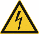 Sicherheitszeichen Warnzeichen - Warnung vor elektrischer Spannung W012