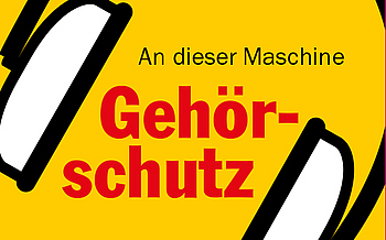 Aufkleber Gehörschutz