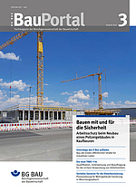 Titelbild  BauPortal Ausgabe 3-2023: Bauen mit und für die Sicherheit